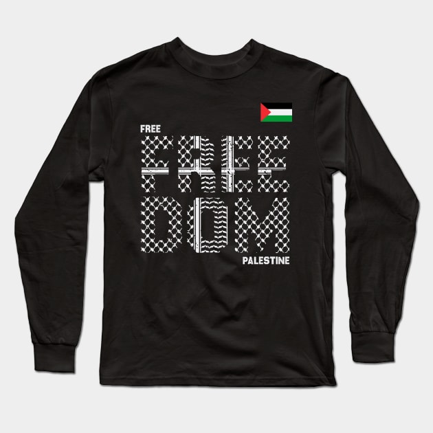 Freedom Free palestine Long Sleeve T-Shirt by MZeeDesigns